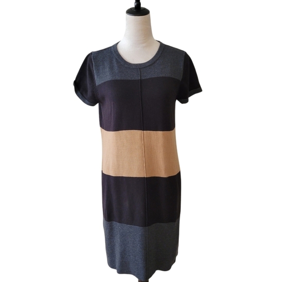 Calvin Klein Color-Block Sweater Dress Size Medium - Picture 1 of 5
